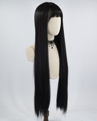 32 inches Long Black Synthetic Lace Front Wig HW316