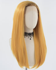 Ombre Orange Straight Synthetic Lace Front Wig WW767