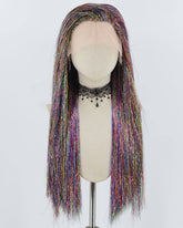 Purple Tinsel Synthetic Lace front Wig WW844
