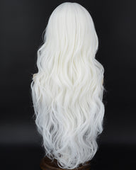 Long White Wavy Synthetic Wig HW878