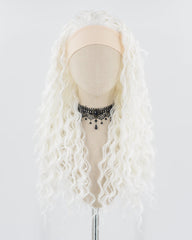 White Curly Synthetic Wig HW478