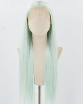 White Green Synthetic Lace Front Wig WW1036