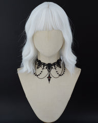 White Curly Short Synthetic Wig HW893