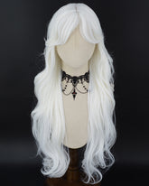 Long White Wavy Synthetic Wig HW878