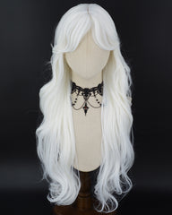 Long White Wavy Synthetic Wig HW878