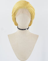 Yellow Short Synthetic Lace Front Men's Wig MW023