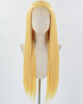 Yellow Long Straight Synthetic Lace Front Wig WW808