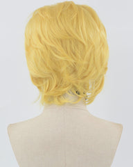 Yellow Short Synthetic Lace Front Men's Wig MW023