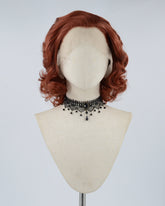Auburn Red Wavy Synthetic Lace Front Wig WW472