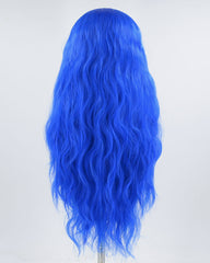 Blue Curly Synthetic Lace Front Wig WW355