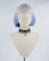 Grey Ombre Blue Hard Front Wig HW004