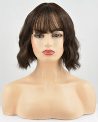 Natural Black Short Hard Front Wig HW006