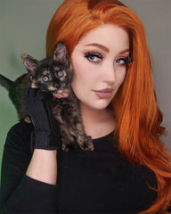 Ginger Orange Synthetic Lace Front Wig WT106