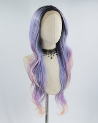 Ombre Mixed Purple Synthetic Lace Front Wig WT188