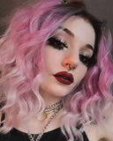 Ombre Pink Synthetic Lace Front Wig WW134