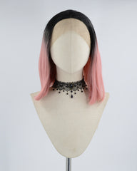 Short Ombre Pink Synthetic Lace Front Wig WW240
