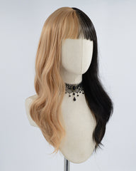 Half Black Half Brown Synthetic Wig HW194