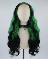 Green Black Synthetic Lace Front Wig WW468