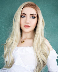 New Blonde Wavy Synthetic Lace Front Wig WT032