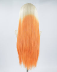 Blonde Ombre Orange Synthetic Lace Front Wig WW485