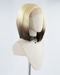 Short Bob Blonde Ombre Synthetic Lace Front Wig WW388