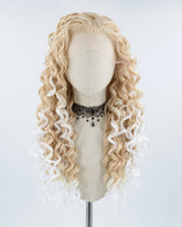 Blonde Ombre Curly Synthetic Lace Front Wig WW153