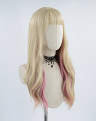 Blonde Pink Synthetic Wig HW185