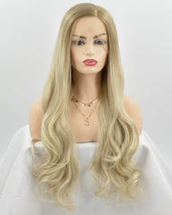 Ombre Blonde Wavy Synthetic Lace Front Wig WT177