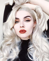 Ash Blonde Wavy Synthetic Lace Front Wig WW054