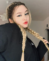 Braid Blonde Synthetic Lace Front Wig With Baby Hair WT060