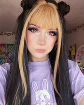 Brown Mixed Blonde Synthetic Wig HW081