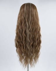 Brown Curly Synthetic Lace Front Wig WW377
