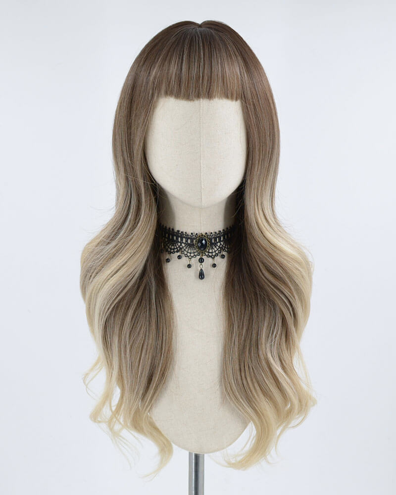 Ombre Brown Blonde Synthetic Wig HW149