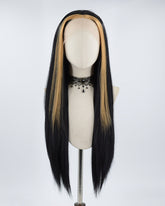Brown Streaked Synthetic Lace Front Wig WW329