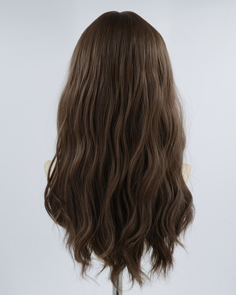 Brown Wavy Hard Front Wig HW063