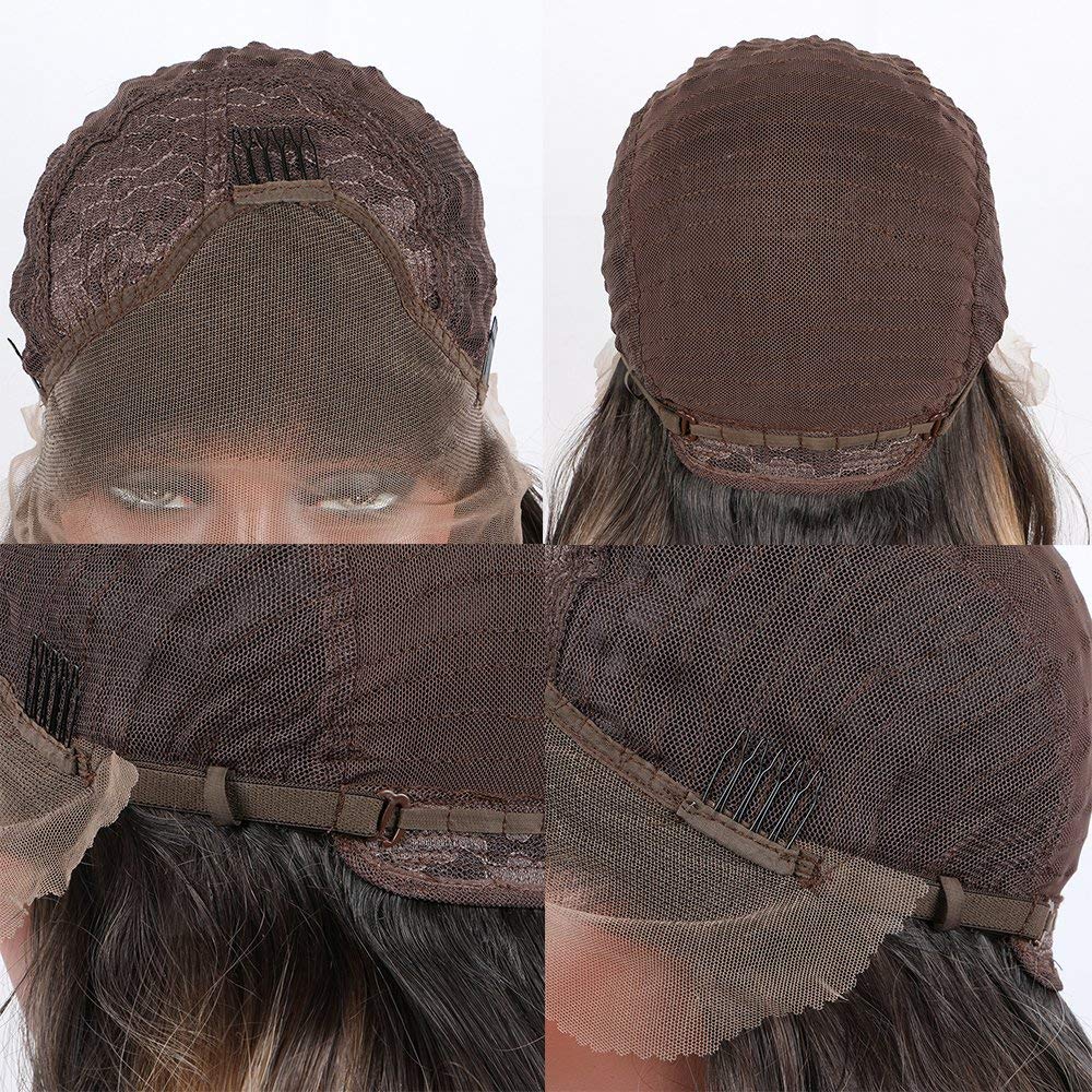 Ombre Brown Short Synthetic lace Front Wig WT078