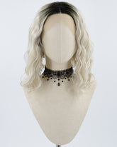 Ombre Blonde Curly Short Synthetic Lace Front Wig WT201