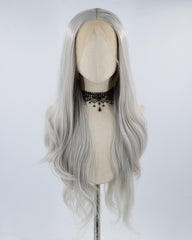 Grey Wavy Synthetic Lace Front Wig WT208