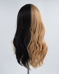 Half Black Half Brown Synthetic Wig HW194