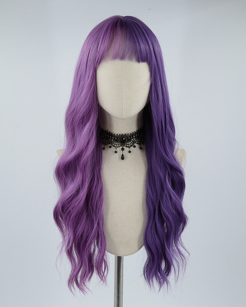 Half Purple Synthetic Wig HW211