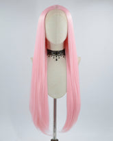 30 inch Long Pink Synthetic Lace Front Wig WW267