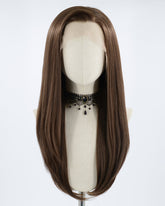 Natural Brown Synthetic Lace Front Wig WW295