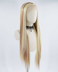 Mixed Blonde Synthetic Lace Front Wig WW386