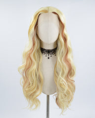 Mixed Blonde Wavy Synthetic Lace Front Wig WW497