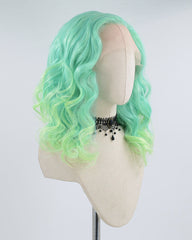Mint Green Wavy Synthetic Lace Front Wig WW408
