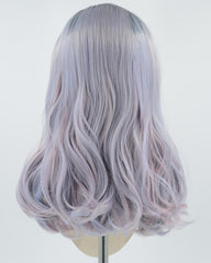 Mixed Purple Synthetic Lace Front Wig WW066