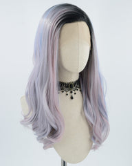 Mixed Purple Synthetic Lace Front Wig WW066