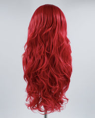 Rose Red Long Synthetic Lace Front Wig WW401