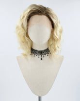 Ombre Blonde Curly Synthetic Lace Front Wig WW148