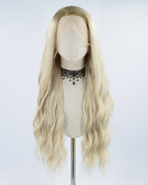 Ombre Blonde Curly Synthetic Lace Front Wig WT210